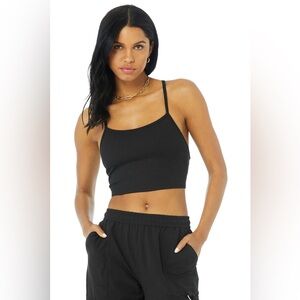 ALO Yoga Black Ribbed Camisole